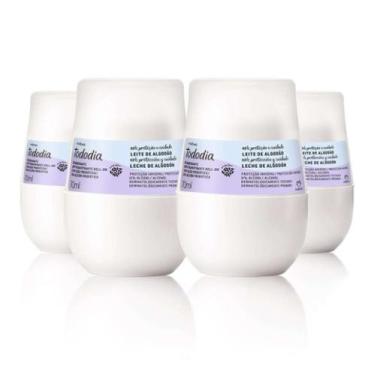 Imagem de Kit Desodorante Antitranspirante Roll-on Tododia Algodão - 4 unidades 