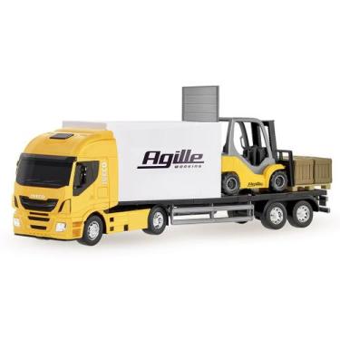 Imagem de Caminhão Plataforma Iveco Hi-way C/ Empilhadeira - Usual - Usual Brinq