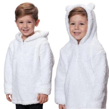 Imagem de Casaco De Inverno Pelinho Para Bebê C/ Capuz Teddy Unisex - Ahoba Baby