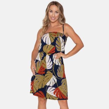 Imagem de Vestido Curto de Malha Estampado - Le Julie, P, Azul