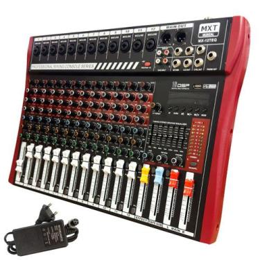 Imagem de Mesa de som mxt 12 canais profissional c/ equalizador mx-12t
