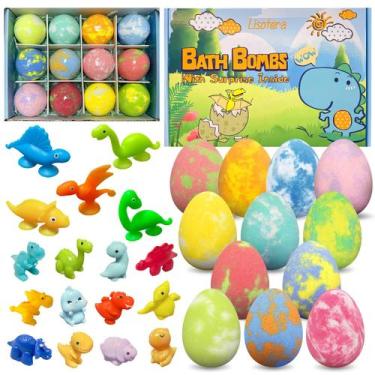 Imagem de Bombas de Banho Lisotera Ovo de Dinossauro 12 Unidades com Brinquedos 