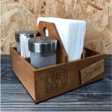 Imagem de Kit Porta Guardanapo e Sachê em MDF Cru 3mm Desmontado com Manual 10 Unidades Lenobre