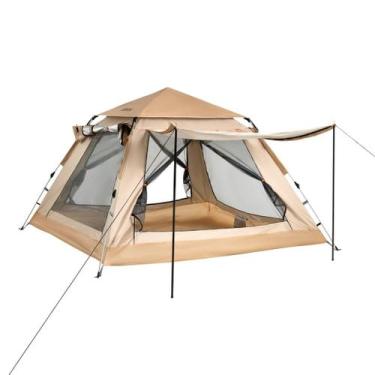 Imagem de Barraca Camping 4 Pessoas A Prova D'agua Bege Leboss LB-HW005
