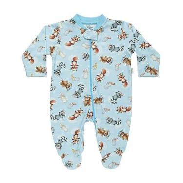 Imagem de Macacão Masculino Longo Estampado em Suedine com Ziper - Anjos Baby