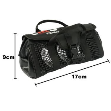 Imagem de Bolsa Cesta Pesca Maleta Porta Jig Bag Slow Tecido Rede Lavável Com Al