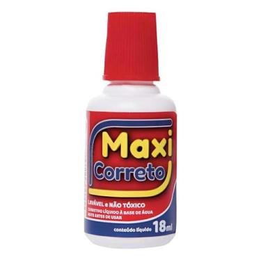 Imagem de Corretivo Líquido Maxi 18ml  Cobertura Precisa e Secagem Rápida - Fram
