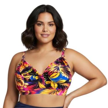 Imagem de Top Sem Bojo Feminino Plus Size Reforçado Sustentação Alça Larga Ajust