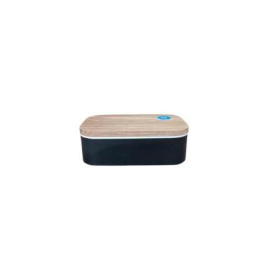 Imagem de Kit Marmiteira com Talheres 900ml - Preta - MINISO