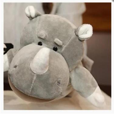 Imagem de Fantoche de Mão Pelúcia Rinoceronte 27 cm - Cia Bebê