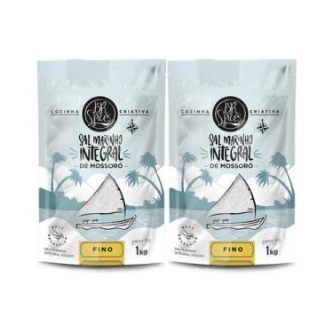 Imagem de Kit Sal Marinho Fino Integral de Mossoró Sem Antiumectante - BR Spices