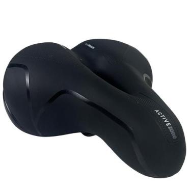 Imagem de Selim Elleven City Conforto Vazado com Gel e Molas Preto/Cinza 250x205