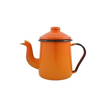 Imagem de Cafeteira Tradicional Esmaltada Laranja 1,1 L Ewel