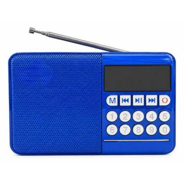 Imagem de Mini Rádio Portátil USB/FM Bluetooth Entrada SD Recarregável - Dexin, 