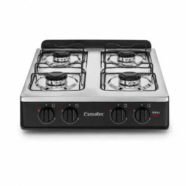 Imagem de Fogão de Mesa Esmaltec 4 Bocas Ideal Eco Preto, Preto