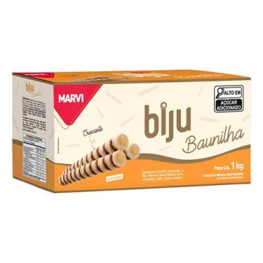 Imagem de Canudinho Biju Marvi 1kg Baunilha Crocante para Sorvetes e Decoração