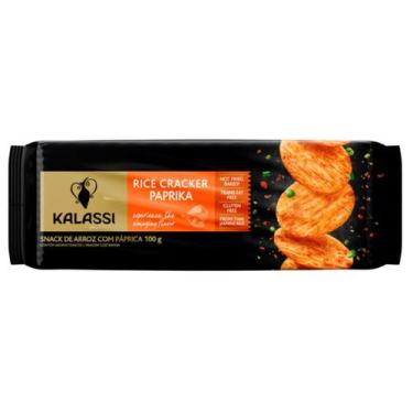 Imagem de Snack De Arroz Com Páprica Kalassi Pacote 100g