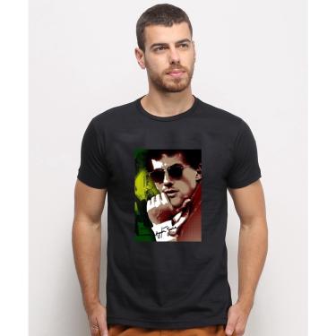 Imagem de Camiseta masculina Preta algodao Foto Ayrton Senna Formula 1 Arte