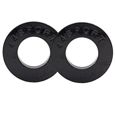Imagem de 44SPORT pratos de peso fracionário olímpico de 600 g, preto, conjunto de 2