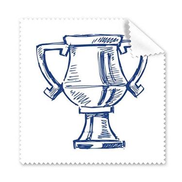 Imagem de Pano de limpeza azul Troféu Campeonato de futebol limpador de óculos 5 peças