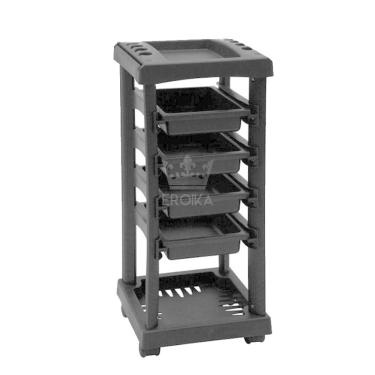 Imagem de Carrinho Preto Santa Clara Multi Uso Auxiliar Cabeleireiro