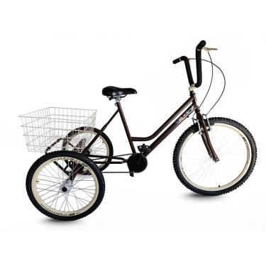 Imagem de Triciclo Retrô Marrom/Creme - Aro 26 - Montagem Super