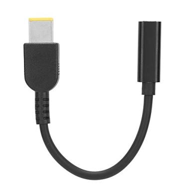 Imagem de ASHATA Cabo adaptador de energia, adaptador tipo C fêmea para DC para Power Line Square Port 11 x 5,0 mm cabo macho 17 cm fio conversor de notebook