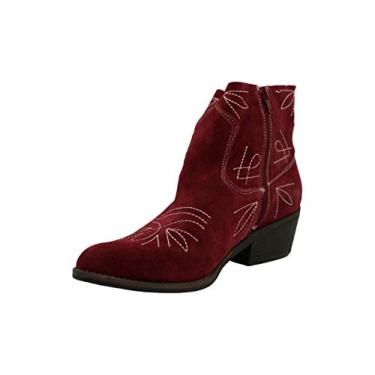 Imagem de Lucky Brand Women's Lk-floriniah Ankle Boot Red Suede Westen Cowgirl Booties (6, BIKING RED)