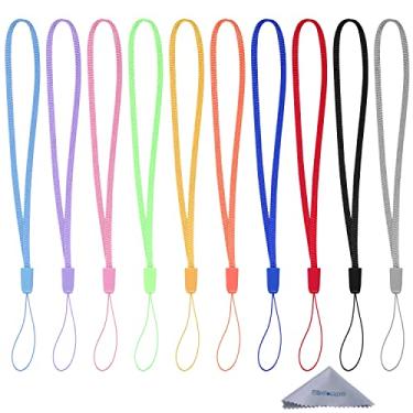 Imagem de Wisdompro Pacote com 10 cordas coloridas de 17,8 cm para pendrives USB, chaves, chaveiros, crachás de identificação e outros itens portáteis – cores sortidas