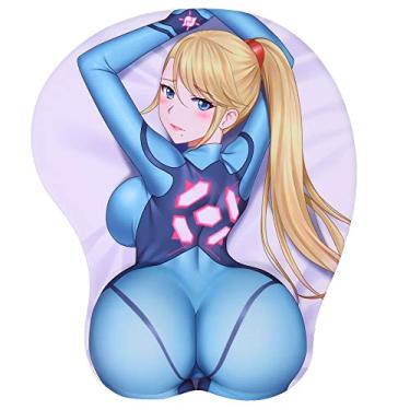 Imagem de Boo Ace Aran Metroid Samus3D Mousepads anime mouse pads com descanso de pulso pele 2 vias (Aran 1)