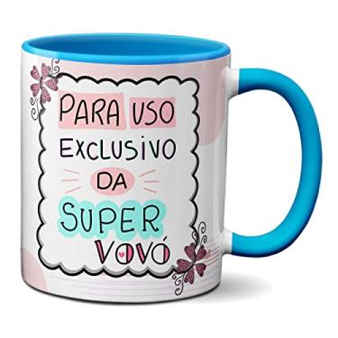 Imagem de Caneca Para Uso Exclusivo Da Super Vovó Feliz Dia Dos Avós (Azul)