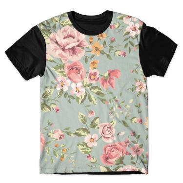 Imagem de Camiseta As Braba Masculina Flores Full Print