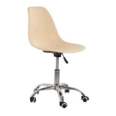 Imagem de Cadeira Com Rodízios Eames Office Creme