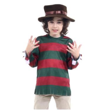 Imagem de Fantasia Freddy Krueger Infantil Com Camisa E Chapéu - Sulamericana Fa
