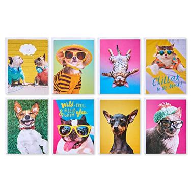 Imagem de American Greetings Cartões em branco engraçados com envelopes para todas as ocasiões, cães e gatos (48 unidades)