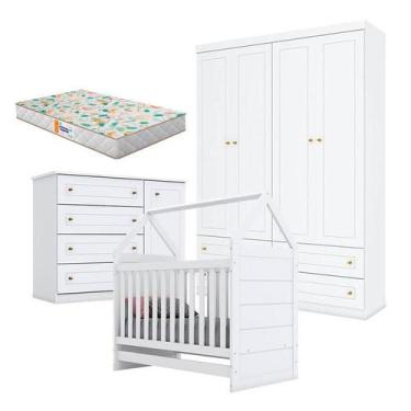 Imagem de Quarto De Bebê Mississipi 4 Portas Com Berço Montessoriano Americano B