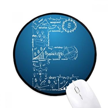 Imagem de Ilustração de curva de dados simples de trabalho brainstorm mousepad desktop escritório tapete redondo para computador