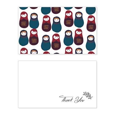 Imagem de Rússia meninos meninas boneca Matryoshka cartão de agradecimento aniversário saudação casamento apreciação