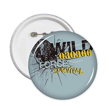 Imagem de Broche de estampa de leopardo amarelo azul grafite Street 5 peças