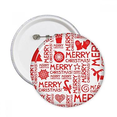 Imagem de Merry mas Trees veado alfinetes redondos emblema botão decoração acessório 5 peças