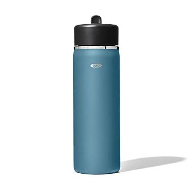 Imagem de OXO Garrafa de água com tampa de canudo de boca larga, 590 ml, água-marinha