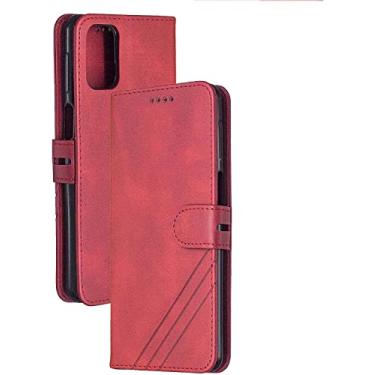 Imagem de KANUZ Capa carteira para iPhone 13/13 Mini/13 Pro/13 Pro Max, função premium à prova de choque carteira de couro flip capa protetora TPU com slots de cartão suporte (cor: vermelho, tamanho: 13 mini 5,4 polegadas)