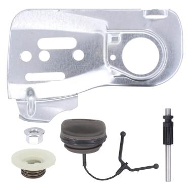 Imagem de ApplianPar Kit de porca de placa de guia de barra interna da bomba de óleo para Husqvarna 445 450 E X-Torq peça de substituição de motosserra Husqvarna 445 450 E X-