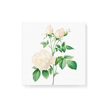 Imagem de Arte Maníacos Quadro Decorativo em Tela Canvas Rosa Branca - 30x30cm