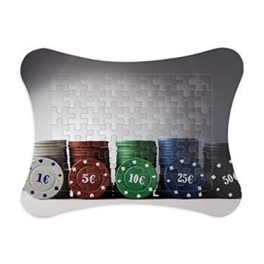 Imagem de Moldura para jogos de cartas de ficha com moldura de quebra-cabeça para decoração de fotos