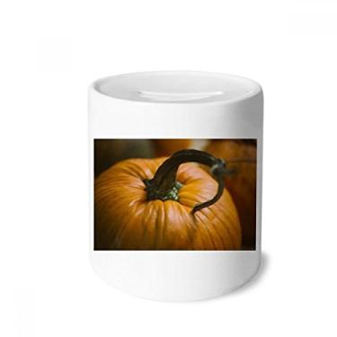 Imagem de DIYthinker Caixa de moedas de cerâmica com imagem de abóbora fresca, fotografia natural, caixa de dinheiro