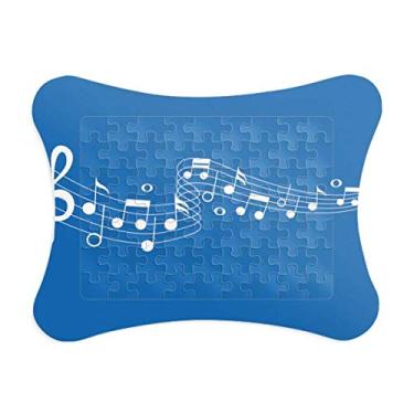 Imagem de Moldura de quebra-cabeça Blue Movg Music 5-le Staff Jogo de cartas Casa