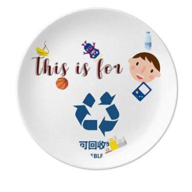 Imagem de Prato de Porcelana Reciclável com Tratamento de Resíduos para Jantar Prato Redondo Masculino