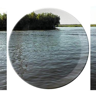 Imagem de Prato decorativo de porcelana Salver Prato de jantar Peaceful Lake Plate