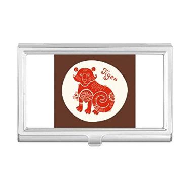 Imagem de Year of Tiger Animal China Zodíaco Carteira de bolso com porta-cartões vermelha